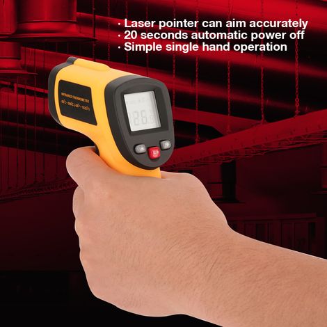 GM550 Berührungsloses digitales Infrarot-Thermometer mit Laser-Temperaturmessgerät (1/5)