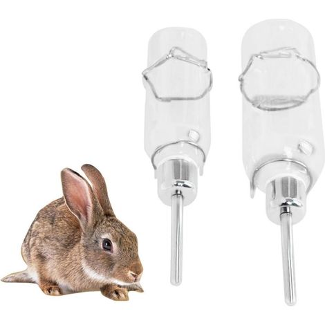 Bouteille À Eau Pour Rongeurs - Tuyau En Acier Inoxydable Avec Robinet À Bille - 180 ml Et 350 ml - Pour Hamsters, Souris, Lapins - 1 Pièce (1/5)