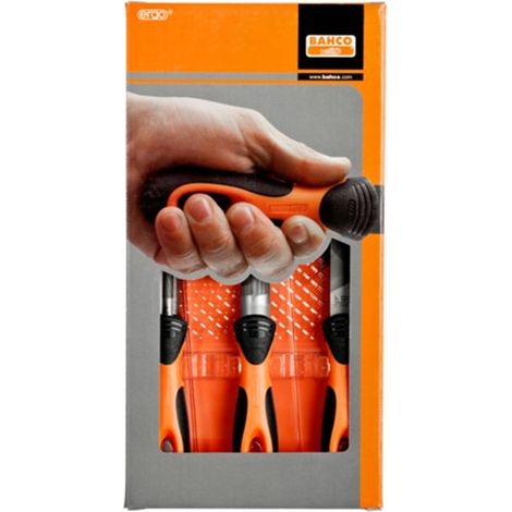 Bahco 1-473-08-2-2 Juego de limas naranja 3 piezas 200 mm