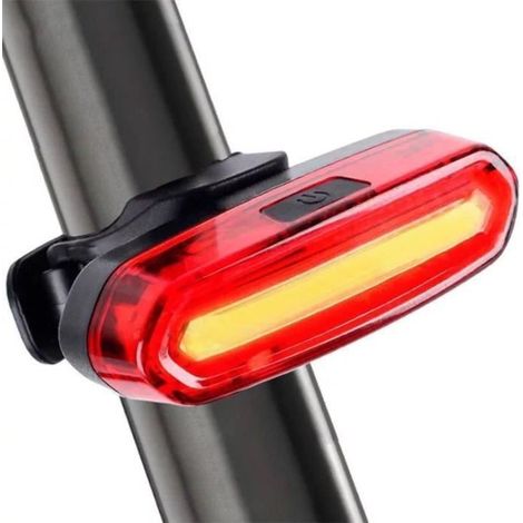 Feu arrière pour vélo rechargeable USB - AQSACOKIYA - Super lumineuse 120 Lumens - Étanche - Rouge (1/4)