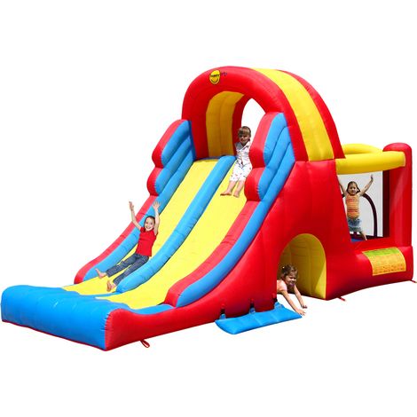 Gonfiabile per Bambini Castello Scivoli 600x215 con Gonfiatore Pompa