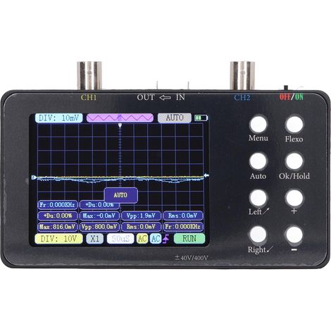 Oscilloscope numérique portable à deux canaux de 3,2 pouces pour l'automobile, avec une fréquence d'échantillonnage de 50 MHz. (1/5)