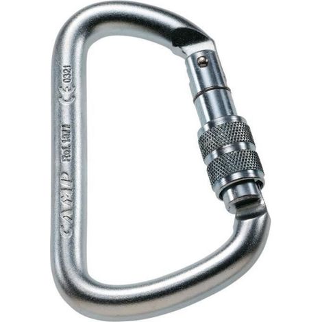 Mousqueton Acier À Vis - Keylock - Résistance 52 kN - Ouverture 24 mm - Longueur 114 mm - 1 Pièce