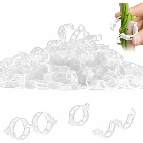 100 clips de support pour plantes, clips en plastique pour fixer les plantes, clips de fixation pour plants de tomates, clips de jardin réutilisables, adaptés aux plantes grimpantes, aux vignes, aux t (1/5)