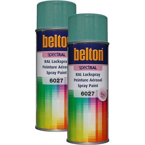 2 bombes de peinture Belton Spectral RAL 6027 vert clair 400ml