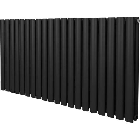 Oval Column Radiator – 600mm x 1200mm – Black