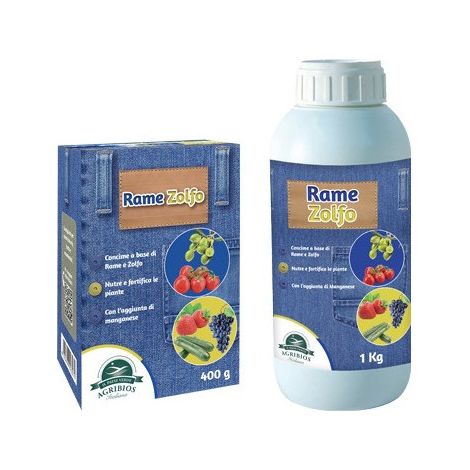 Concime Rame + Zolfo 400g – Agribios – Nutrimento e protezione per piante – H16509