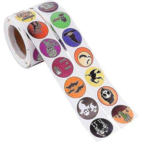 2 rollos de pegatinas de Halloween para decoraciones de Halloween (1/3)
