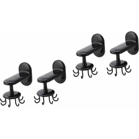 4 Pièces Crochet Pivotant À Huit Griffes Porte-Ustensile Rotatif Étagère Rotative De Cuisine Étendoir À Linge Mural Étendoir À Vêtements Mural Pivotants Égouttoirs (1/5)