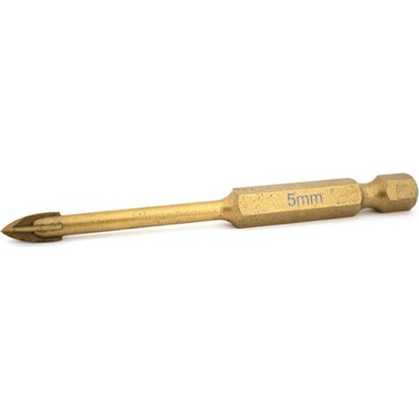 PUNTA A LANCIA X VETRO CERAMICA PIASTRELLE DOPPIA PLACCHETTA Ø4-5-6-8mm BASSOLI, " 5mm "
