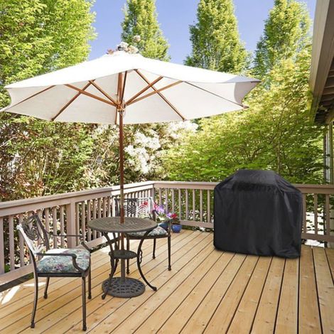 Housse Barbecue,Housse Barbecue Gaz de Grill Anti-Vent/Anti-UV/Anti-l'eau/Anti-l'Humidité/Antipoussière, 100 x 60 x 150 cm, Noir (1/5)
