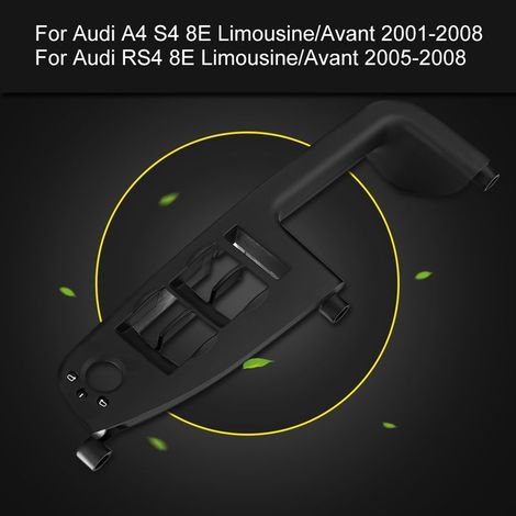8E1867171B, remplacement noir de couvercle de panneau de cadre de commutateur principal de fenêtre pour voiture A4 S4 8E limousine/Avant 2001-2008 (1/5)