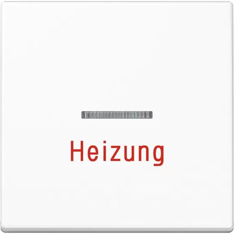 Jung Wippe 1fach mit Lichtleiter, Heizung, Duroplast, Serie A, alpinweiß A590HWW