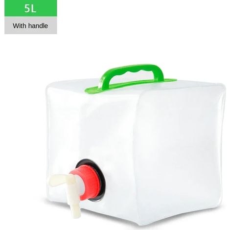 Sac à eau pliable 10L/20L pour activités de plein air, grande capacité, seau en plastique, accessoires de camping-AquaForge (1/5)