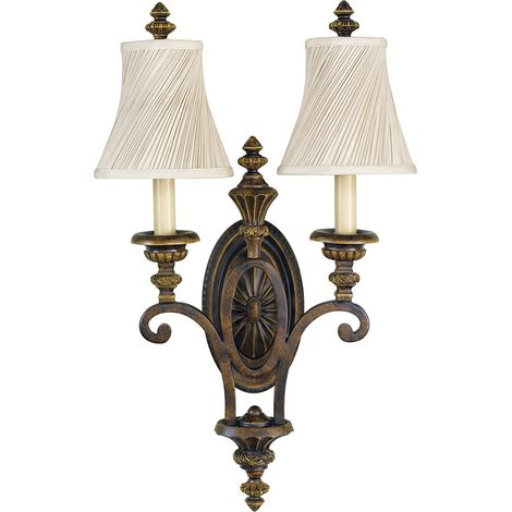 Elstead Drawing Room - Lampada da parete a candela da interni a 2 luci Noce, E27 (1/5)
