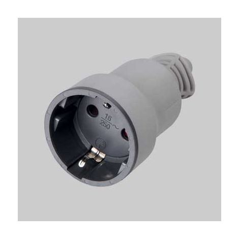 Presa mobile schuko 10a in gomma 2p+t
