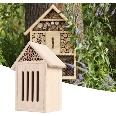 Maison à insectes en bois pour jardin, Maison à insectes utiles, Maison à abeilles, Décoration de jardin, Nichoir, Hôtel à insectes, Type C (1/5)