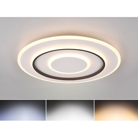 Flache LED Deckenleuchte JORA Weiß mit Fernbedienung dimmbar, Ø 60cm (1/5)