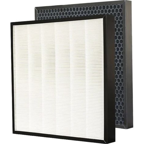 (Kit) Compatible avec le purificateur d'air Samsung AC-505CMAGA : filtre HEPA à charbon actif (340 x 340 mm) (1/4)