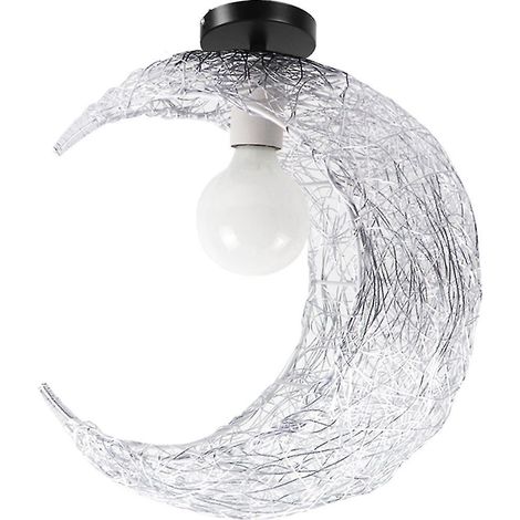 Lampe argentée 30 cm, 220 V, culot E27, 1 ampoule (sans fil d'aluminium). (1/5)