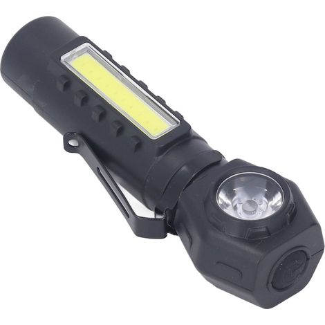 Linterna frontal LED COB profesional de alto brillo, recargable por USB, portátil, ideal para acampar y hacer senderismo.