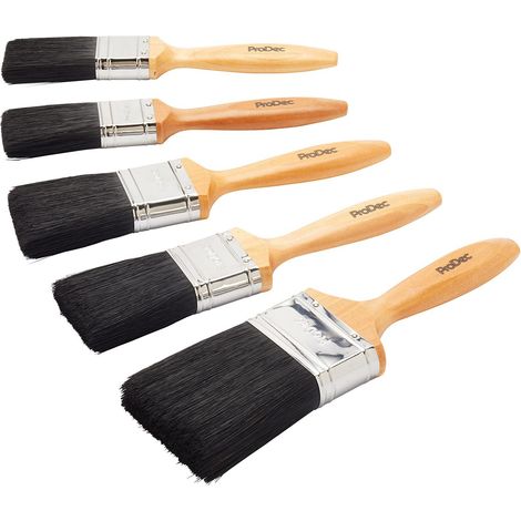 ProDec CPR645 - Set di 5 pennelli per pittura a emulsione, lucida e satinata, 2 x 1,5 (38 mm), 2 x 2 (50 mm) e 1 x 3 (1/5)