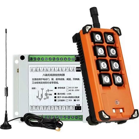 Boîtier de distribution d'alimentation pour moteur et lampe 20 V 8 canaux - Appareils électroménagers - Télécommande sans fil industrielle (1/5)