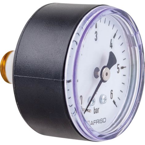 AFRISO Rohrfedermanometer RF 50 0/6bar G1/4"B m.PTFE ax Kl.2,5
