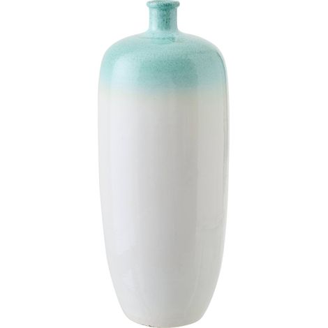 Vase en céramique vert menthe et blanc - vert menthe et blanc (1/3)