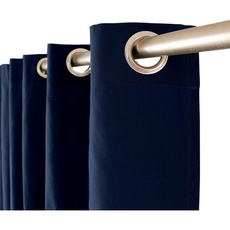 Rideau occultant 135x240 – 100% coton 170 g/m² – 8 oeillets métal chromé – Lavable en machine à 30° – Collection coordonnée disponible – (1/5)