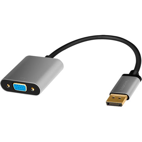 Adattatore LogiLink DisplayPort a VGA ⚙️ Full HD 1080p Alluminio Nero/Grigio 0,15 m (1/5)