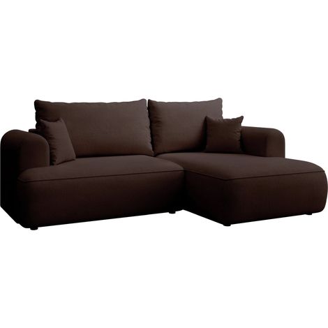 Selsey Ovo Mini – Ecksofa mit Schlaffunktion, rechts – Braun – Chenille, Easy Clean (1/5)