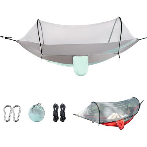 Filiyano-Hamac de camping avec moustiquaire intégrée - Hamac portable indispensable pour le camping - Supporte jusqu'à 200 kg - Matière légère en (1/4)