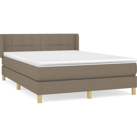 Maison Exclusive - Giroletto a Molle con Materasso Tortora 140x200 cm in Tessuto