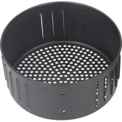 Panier à friture antiadhésif en acier de 2,6 L, égouttoir réutilisable, accessoires universels pour frire, cuire au four et griller, noir. (1/5)