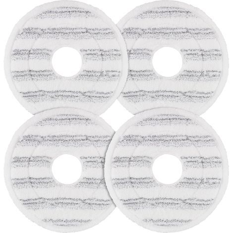 Pack of 4 Washable 24cm Microfiber Mop Refills for Hard Floors, Compatible with Spin and Clean (1/5)