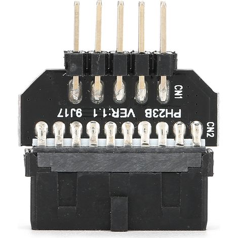 Connecteur Panneau Avant USB 3.0 19 Broches vers USB 2.0 9 Broches, Boîtier Plastique PH23B pour Carte Mère (1/5)