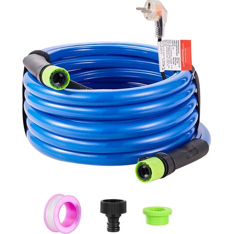 Mophorn Manguera de Agua Potable Calentada para RV 4,6 m Anticongelante -42,7 °C Autorregulación Automática Diámetro Interior de 5/8" con Kit de Accesorios de Conexión Rápida sin Plomo sin BPA