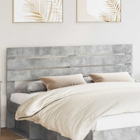 Tête de lit-Panneau de lit Gris béton 180 cm Bois d'ingénierie 986290 (1/5)
