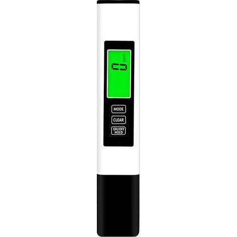 TDS Meter, Testeur Eau Potable, 3 en 1 EC TDS Température avec Ecran LCD Test Dureté de l'eau Electronique 0-999ppm Moniteur de Qualité d'eau pour Aquarium Piscine Hydroponie