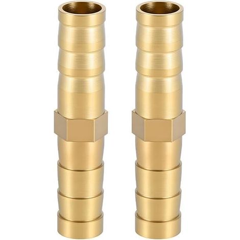 Lot de 2 Raccords à Douille en Laiton 8mm, Raccord Droit pour Tuyaux d’Air, de Gaz, d’Eau et de Carburant (1/5)