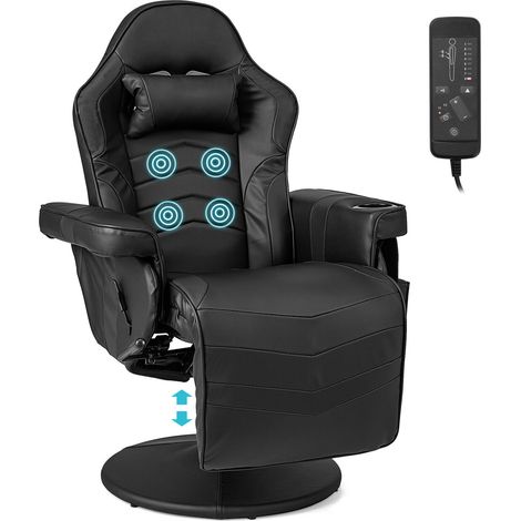 Massage Video Gaming Recliner Chair Ergonomic High Back Office Chair Adjustable (1/5)