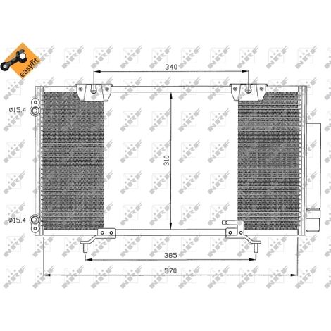 Condenseur, climatisation NRF 35337 TOYOTA 8845005010 8845005070
