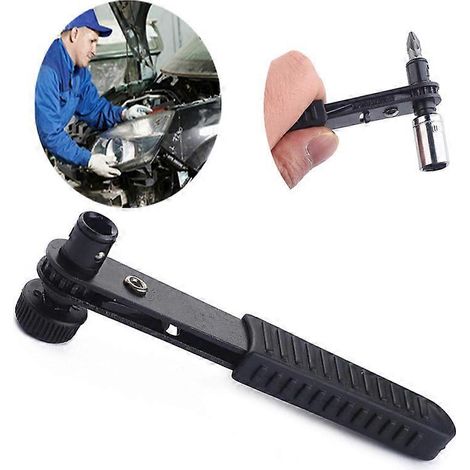 Clé MINI 1/4" 2 en 1 avec cliquet et 10 embouts de tournevis ( ) (1/5)