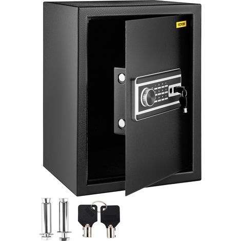 VEVOR Caja Fuerte de Seguridad con Huella Dactilar 60L Caja Fuerte Antirrobo del Hogar 34,5 x 20 x 46,5 cm Huella Digital Contraseña Llave WiFi Abierto del Hotel de Oficina en Casa Caja de Seguridad
