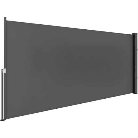 Store Heribald Brise-Vue Rétractable Extérieur Polyvalent Gris Anthracite 3x1.4m (1/5)