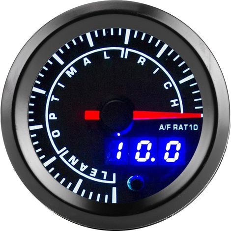 Jauge universelle de rapport air-carburant avec affichage numérique analogique à LED, diamètre 52 mm, pour tableaux de bord automobiles. (1/5)