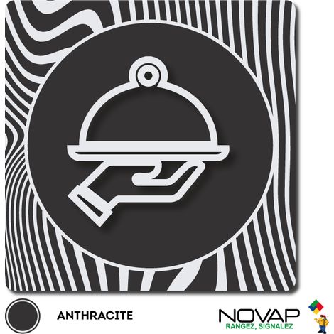 Plaque Restaurant - Design Anthracite 90x90mm - 4330853 (1/3)