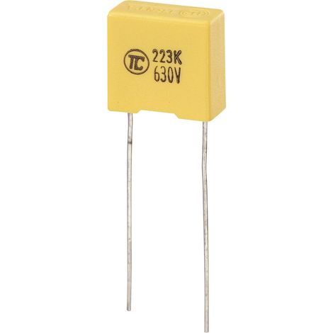 TRU COMPONENTS 1 St. MKS-Folienkondensator radial bedrahtet 0.022 µF 630 V/DC 5 % 10 mm (L x B x H