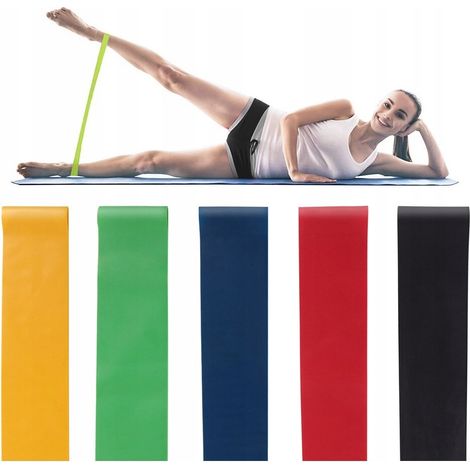 Set di 4 fasce elastiche per fitness e allenamento, Power Band (1/5)